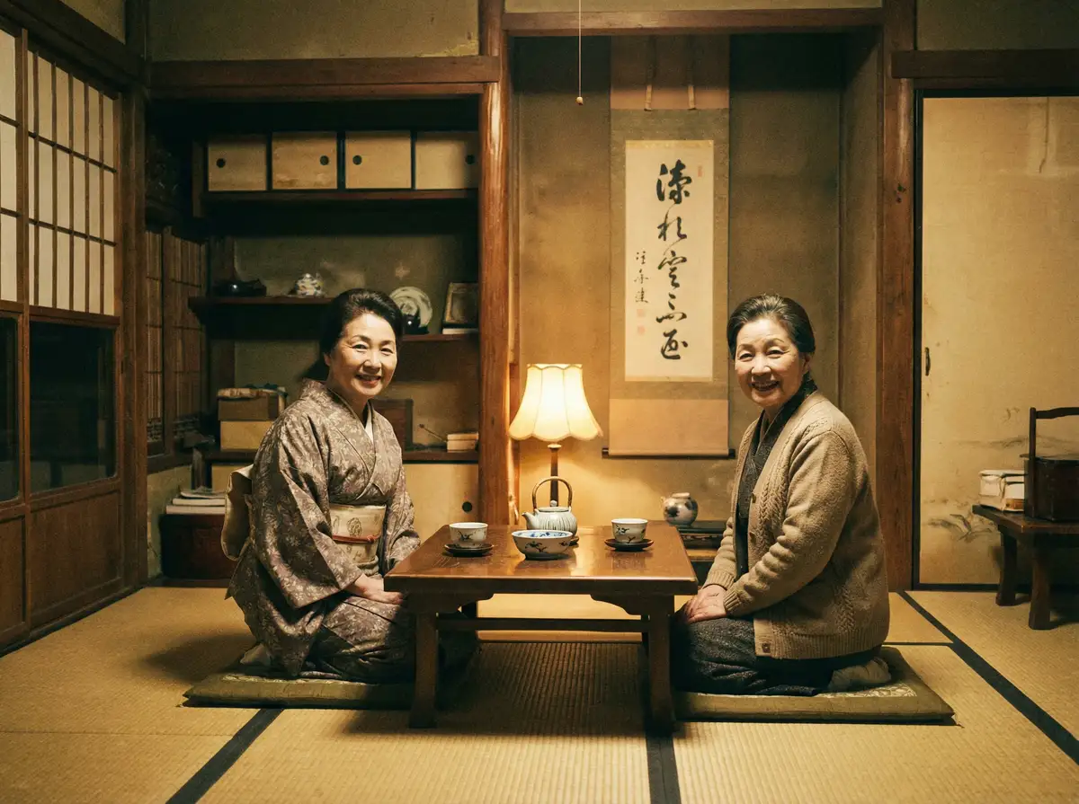 两位优雅的 《日本视频》- 日本视频在线观看~吃瓜爆料日本视频 在日式茶室中品茶交谈
